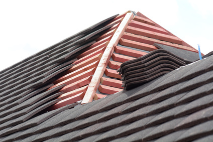 Roof topper tiles ready for fitting on roof